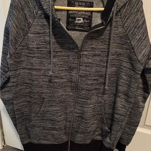 Broken Threads Gray Zip Hoodie